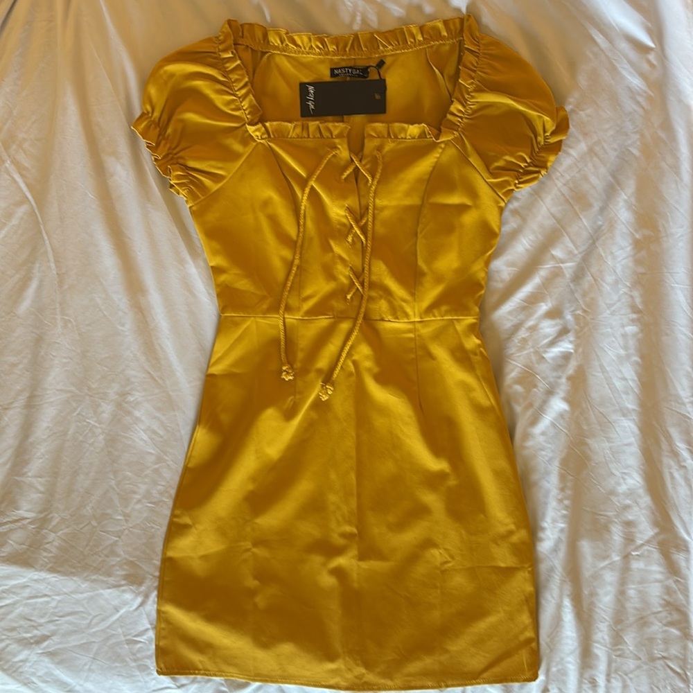 Lace Up Mini Dress